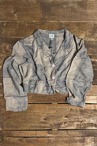 Patchwork Skies Crop Jacket - Midnight
