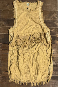 Ruffle Up High-Lo Top - Tea Stain