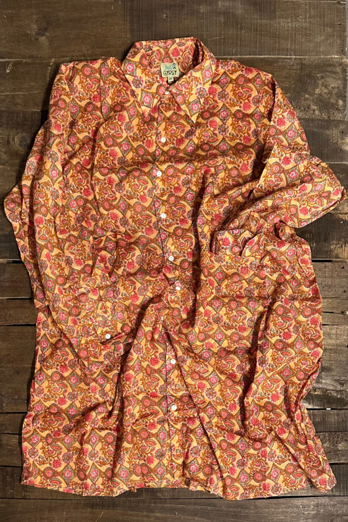 Meadow Strolls Duster - Peach Floral