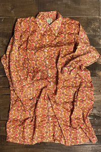 Meadow Strolls Duster - Peach Floral