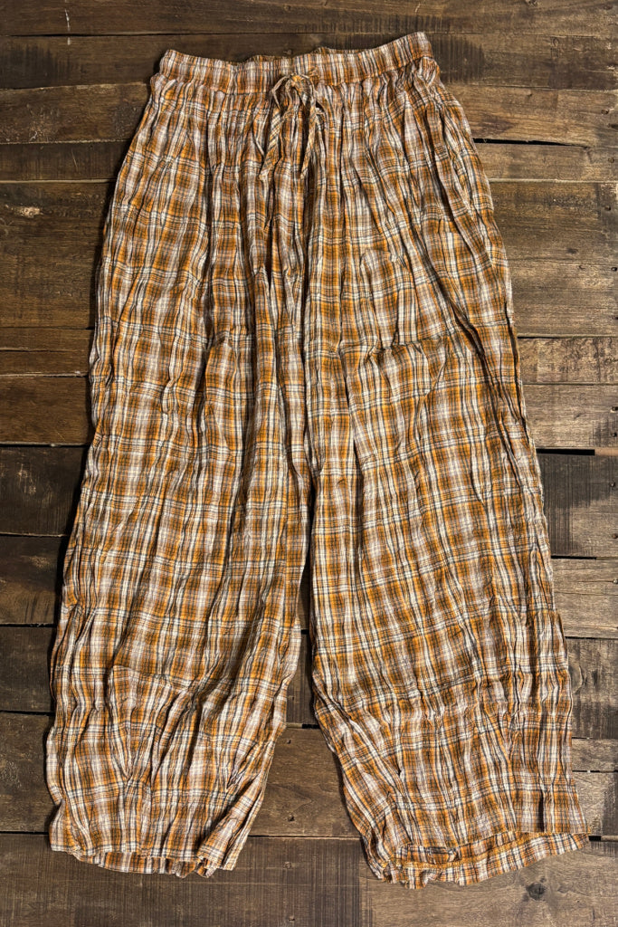 Playful Days Pants - Chocolate Plaid