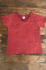 Load image into Gallery viewer, Moon Dance V-Neck Tee - Wine Splatter
