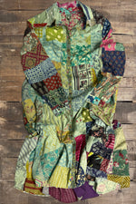 Load image into Gallery viewer, Patchwork Sunrise Duster - Teal JG-235
