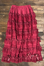 Load image into Gallery viewer, Victorian Romance Skirt - Cranberry

