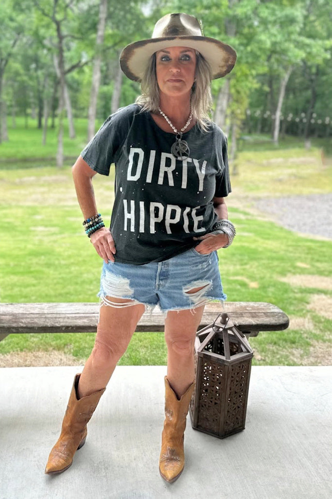 Dirty Hippie Tee - Vintage Black