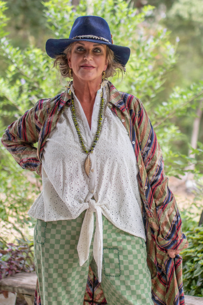 Spring Forward Button Top - Parchment
