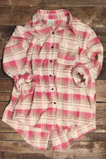 Load image into Gallery viewer, Early Morning Walks Flannel - Magenta
