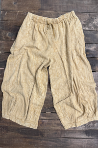 Quilted Paths Pants - Golden