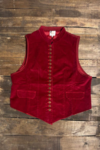 Mesmerized Vest - Scarlet Corduroy