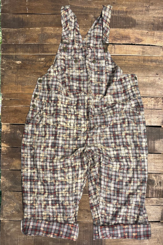 Endless Journey Overalls - Charcoal Plaid