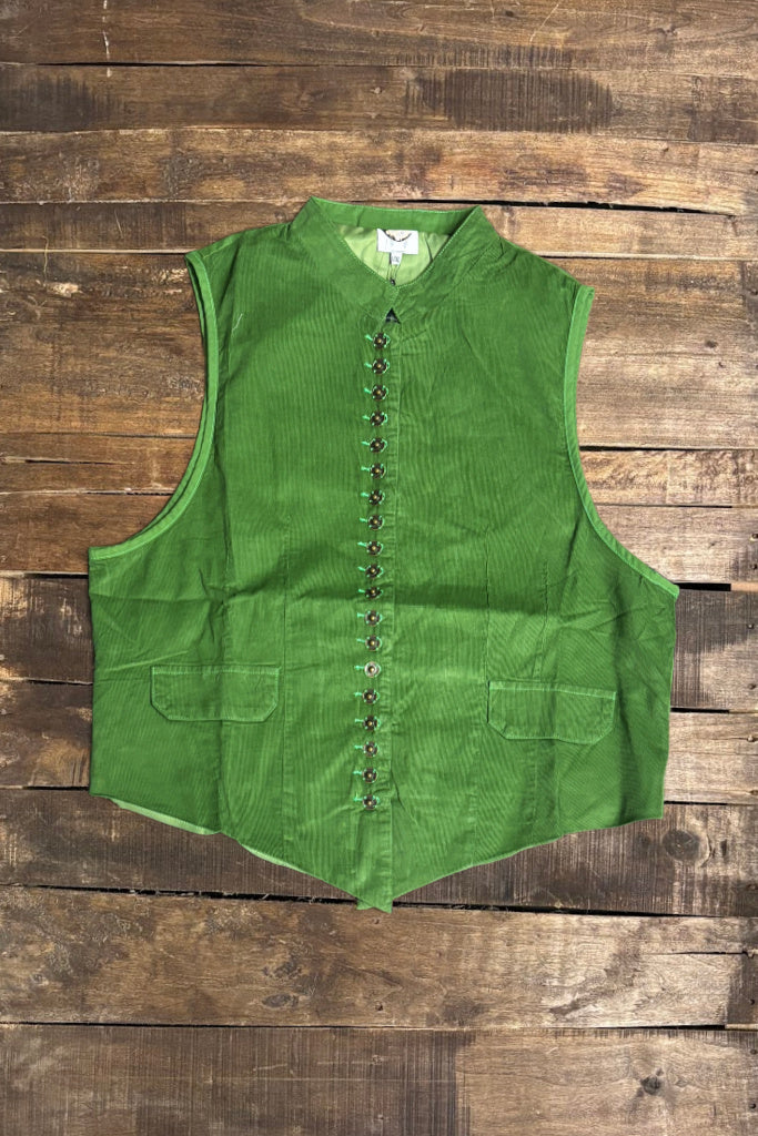 Mesmerized Vest - Fern Corduroy