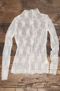 Trellis Vines Lace Top - Parchment