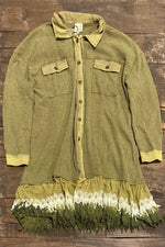 Load image into Gallery viewer, In The Moment Duster - Vintage Olive
