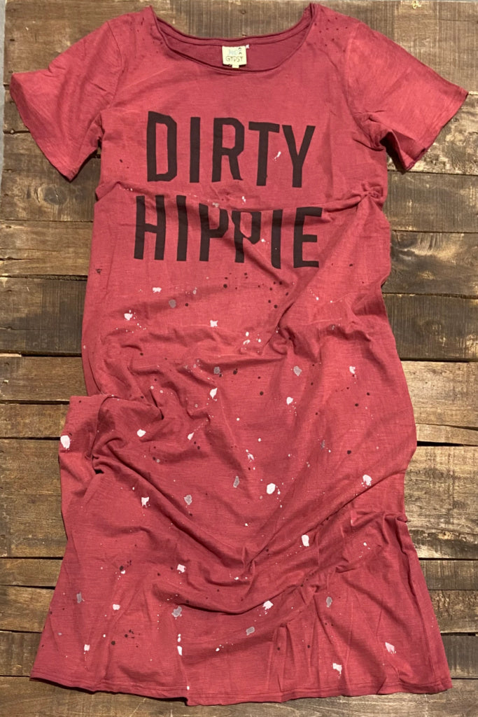 Dirty Hippie Dress - Vintage Wine