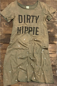 Dirty Hippie Dress - Vintage Olive