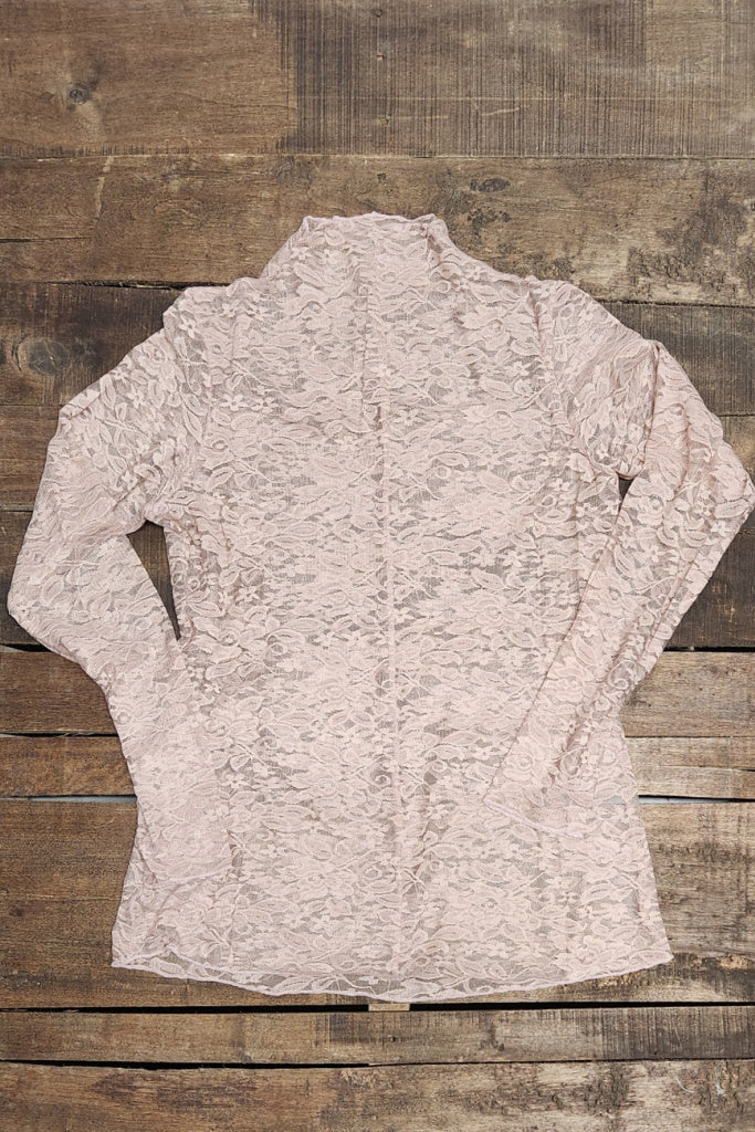 Trellis Vines Lace Top - Blush