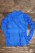 Load image into Gallery viewer, Trellis Vines Lace Top - Royal
