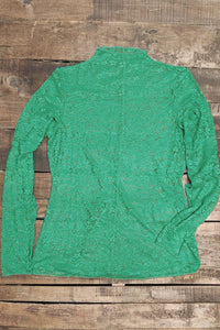 Trellis Vines Lace Top - Emerald