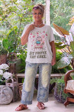 Load image into Gallery viewer, Worn and Weathered Tee - Eat Cake

