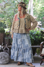 Load image into Gallery viewer, Patchwork Skies Ruffle Skirt - Chambray
