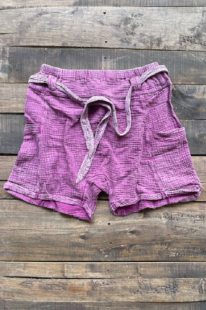 Over The Moon Shorts - Vintage Plum