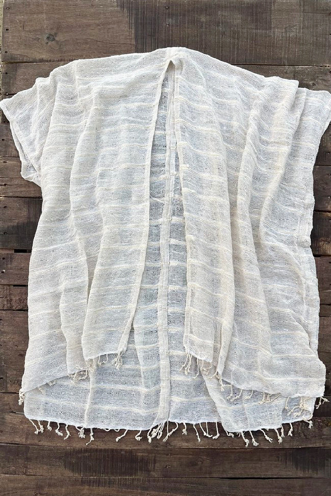 Earthy Feeling Striped Kimono - Parchment – Jaded Gypsy Wholesale