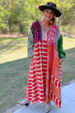 Load image into Gallery viewer, Kantha Sunrise Dress JG-17B
