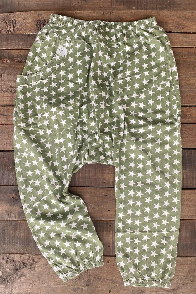 From Here And Beyond Pants - Olive Stars