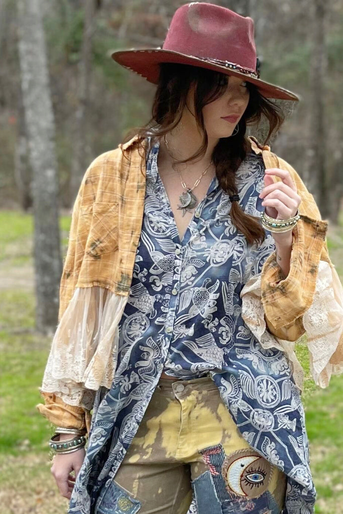 Sweet Escape Flannel - Mustard